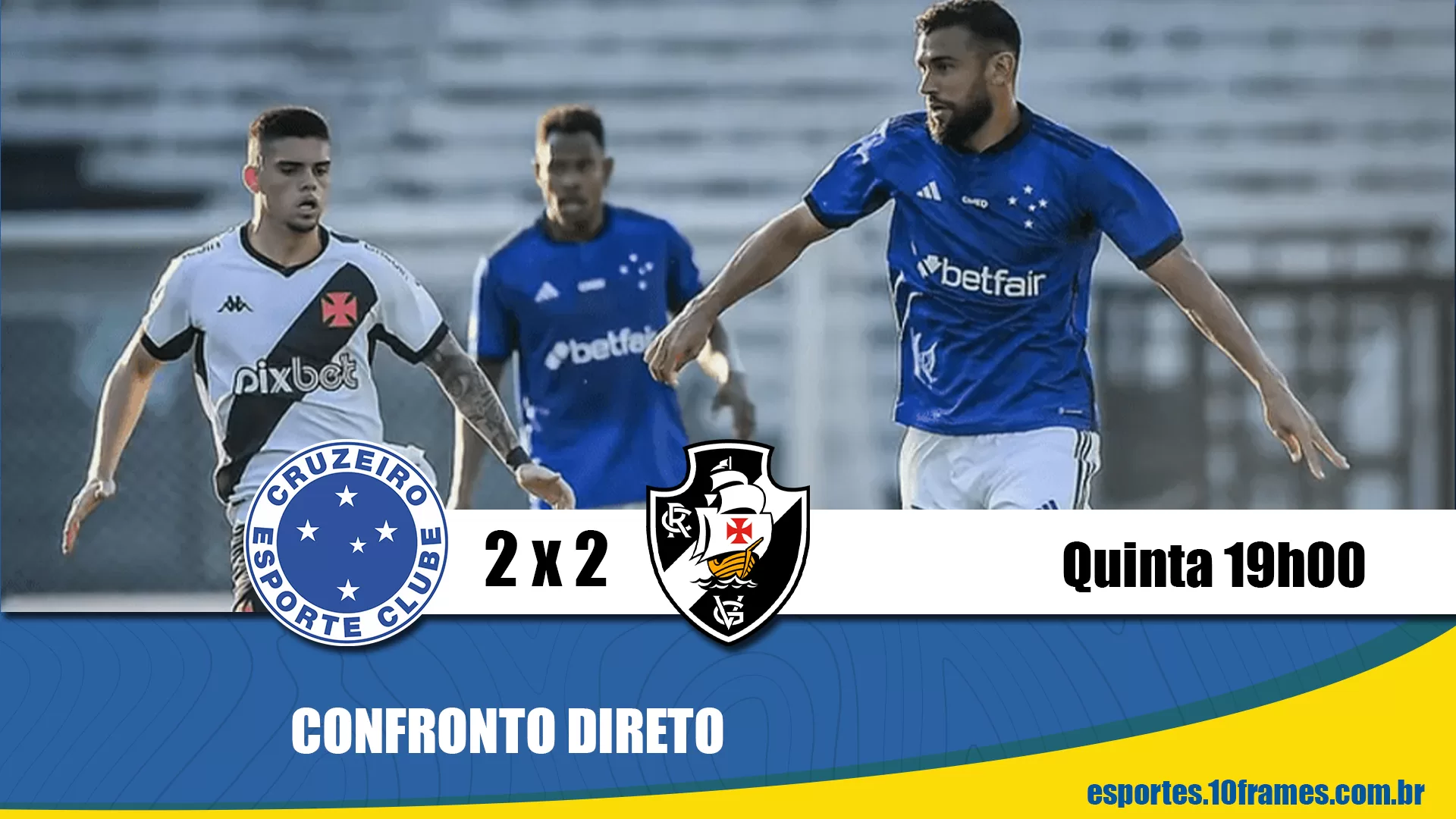 Em Confronto direto Cruzeiro Tropeça diante do Vasco