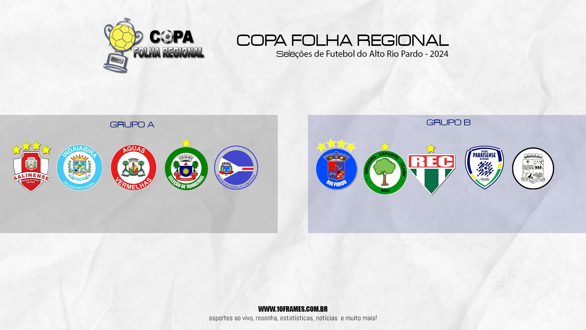Copa Folha Regional 2024 começa dia 06/07