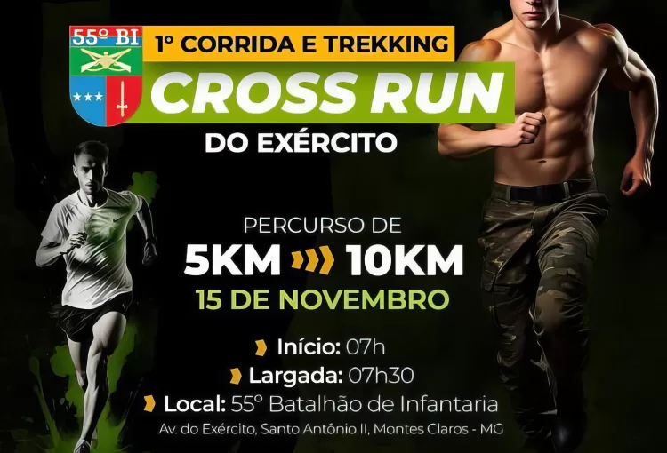 55º Batalhão de Infantaria em Montes Claros promove corrida e trekking Cross Rum do Exército