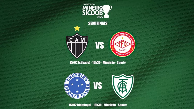 Tombense X Atlético, América X Cruzeiro, definidos os semifinalistas do mineiro 2025