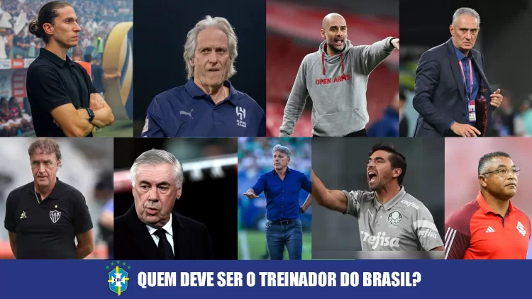 Abel Ferreira, Carlo Ancelotti, Cuca, Filipe Luís, Jorge Jesus, Pep Guardiola, Tite Renato Gaúcho e Roger Machado. Quem deve ser o treinador do Brasil, vote na pesquisa?