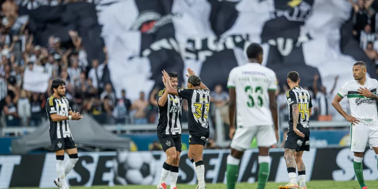 Roni comemora gol Atlético 4x0 América