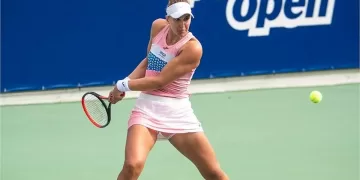 Beatriz Haddad Maia em ação no US OPEN - Via Getty Images