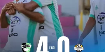 Palmeira domina Muquem e faz 4×0 com direito a 4 golaços na partida