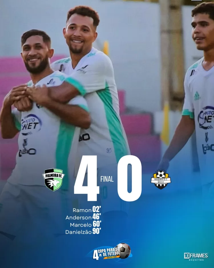 Palmeira domina Muquem e faz 4×0 com direito a 4 golaços na partida