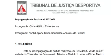 TJD-MG acata recurso do Patrocinense e suspende homologação de resultado contra o North