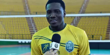 Reforço internacional: Ponta africano Amadou Diallo inicia treinos com a camisa do MOC Vôlei