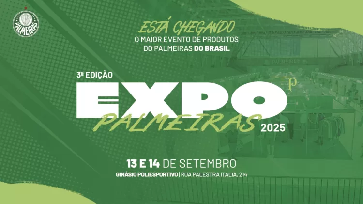Expo Palmeiras um encontro que reúne parceiros e licenciados do clube acontecerá sábado e domingo com entrada gratuita