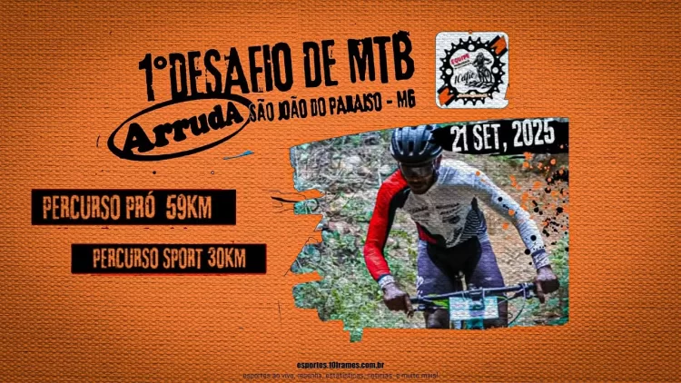 São João do Paraíso sediará o primeiro desafio Arruda Alimentos de Mountain Bike de 59km