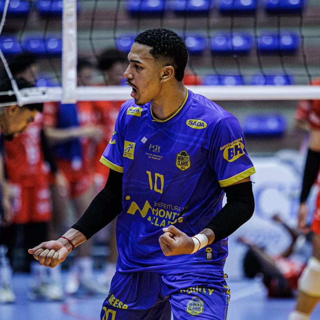 Allan Cardoso - ponteiro - America SSC 2x3 Montes Claros Volei - Foto - Gabriel Leita 