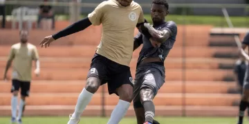 O atacante Tiago Marques foi um dos destaques do jogo-treino do North contra o Itabirito - foto Léo Rodrigues