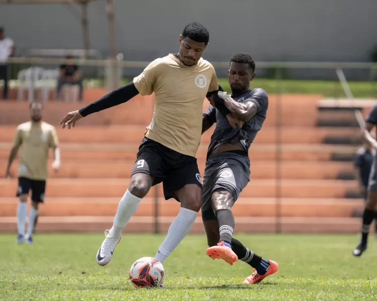 O atacante Tiago Marques foi um dos destaques do jogo-treino do North contra o Itabirito - foto Léo Rodrigues
