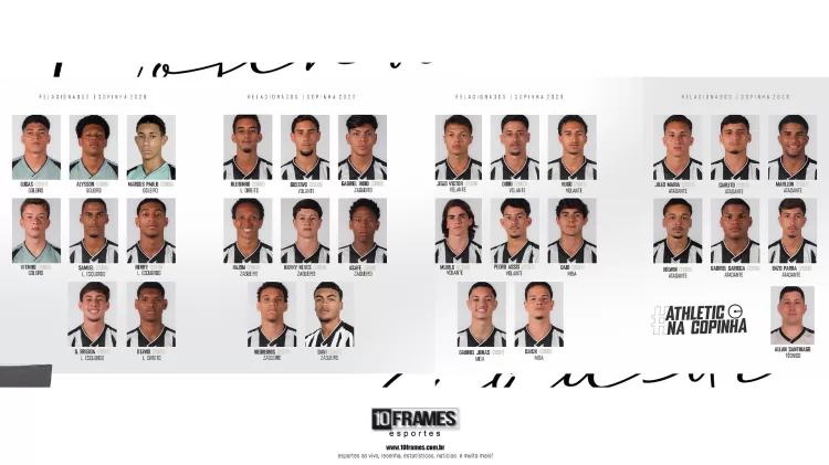 Athletic divulga lista de jogadores inscritos para a Copinha 2026