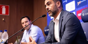 Não vamos priorizar nada afirmou Arthur Jorge em sua apresentação - Foto Gustavo Aleixo - Cruzeiro