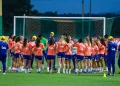 Treino da Seleção Brasileira feminina na Arena Pantanal - Foto Ministério do Esporte