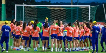 Treino da Seleção Brasileira feminina na Arena Pantanal - Foto Ministério do Esporte