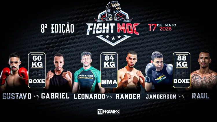 Fight Moc 08 traz combates de MMA, BOXE, K1, MUAY THAY E BJJ, para Montes Claros
