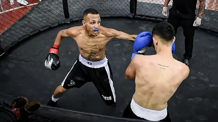 Gabriel Kati conquista o título montes-clarense de boxe na categoria peso leve com nocaute técnico