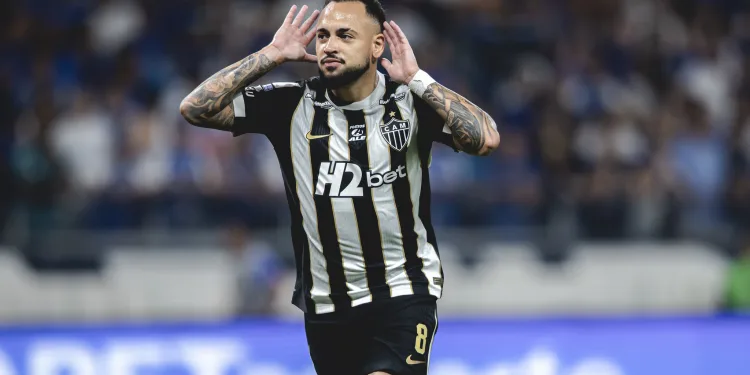 Maycon comemora gol contra o Cruzeiro - Foto Pedro Souza - Atletico