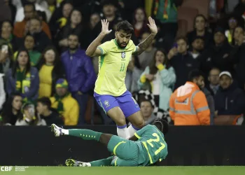 Lucas Paquetá no jogo Brasil X Senegal em 2025 - Foto Rafael Ribeiro - CBF - Licença CC