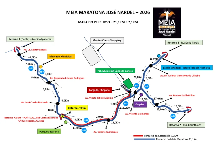 18ª Meia Maratona José Nardel 2026, será dia 28 em Montes Claros, com novo percurso, inscrições abertas