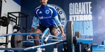Matheus Pereira em treinamento Muscular pelo Cruzeiro - Foto Gustavo Aleixo - Cruzeiro - 22-06-2026
