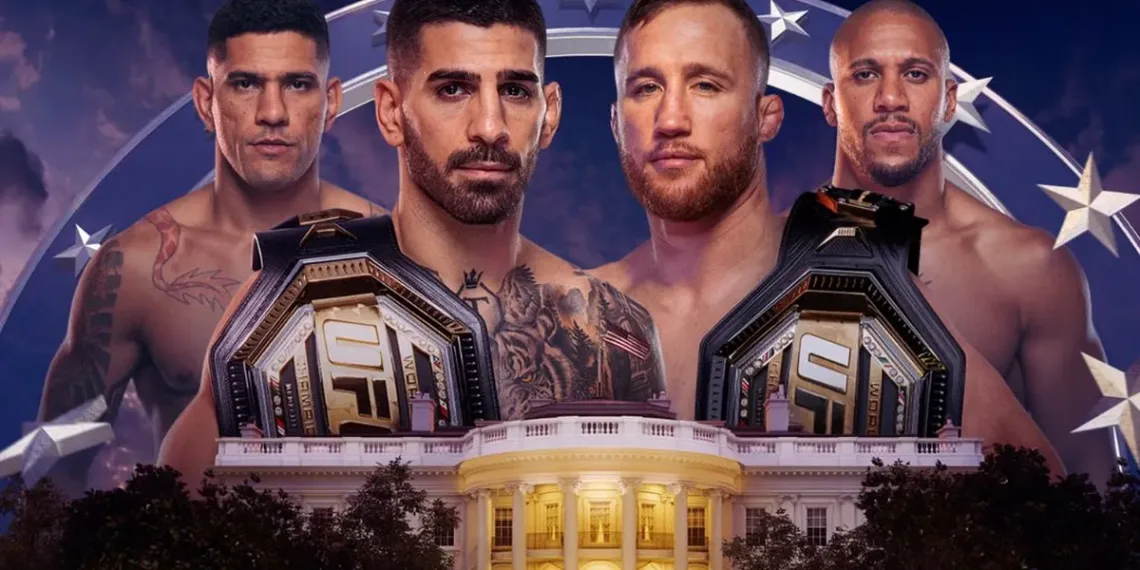 UFC Freedom 250: Topuria defende cinturão contra Gaethje e Poatan encara Gane em disputa interina dos pesados