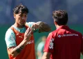 O jogador Gustavo Gómez, da SE Palmeiras, durante treinamento, na Academia de Futebol. - Foto Cesar Greco Palmeiras by Canon