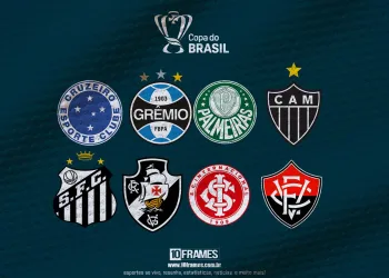 Defidos os oito classificados para s as quartas da Copa do Brasil com destaque para os maiores vencedores da competição Cruzeiro, Grêmio e Palmeiras