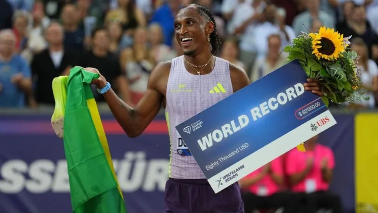 Alison dos Santos, o Piu, faz história e quebra recorde mundial dos 400m com barreiras