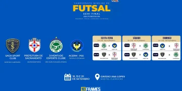 Montes Claros recebe semifinal do Campeonato Mineiro de Futsal Adulto Masculino