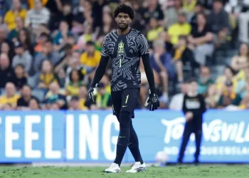 Hugo Souza no jogo Australia X Brasil - Foto Rafael Ribeiro - CBF - Licença CC