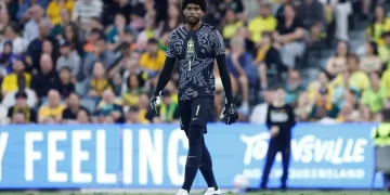 Hugo Souza no jogo Australia X Brasil - Foto Rafael Ribeiro - CBF - Licença CC