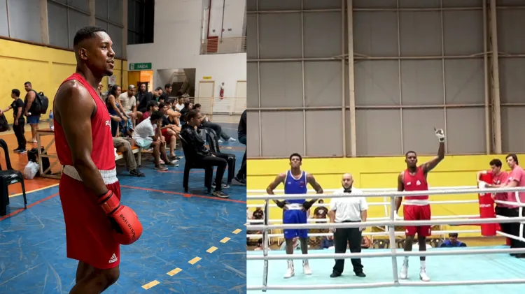 Lailson Gabriel vence paulista na semifinal e coloca Minas Gerais na final do Interestadual de Boxe em Itumbiara/GO