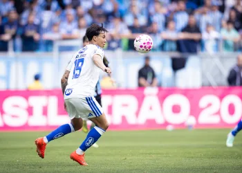 Kaio Jorge marca 3 gols no jogo Gremio 2x4 Cruzeiro - Foto Lucas Bubbols - Cruzeiro