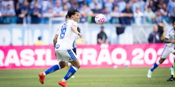 Kaio Jorge marca 3 gols no jogo Gremio 2x4 Cruzeiro - Foto Lucas Bubbols - Cruzeiro